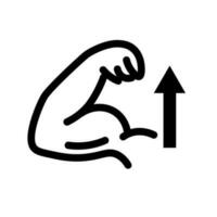 Flat design biceps icon. Muscle. Vector. vector