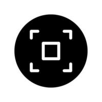Simple round QR code scan icon. Vector. vector