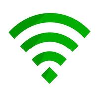 Modern green Wi-Fi icon. Wireless internet icon. Vector. vector