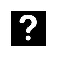 Question box silhouette icon. Vector. vector