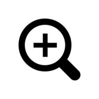 Simple zoom magnifying glass icon. Vector. vector