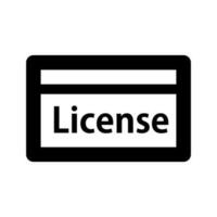 Simple license card icon. Permit certificate. Vector. vector