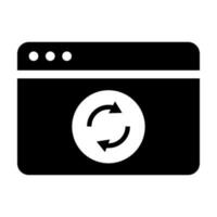 Browser reload silhouette icon. Web page reload. Vector. vector