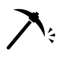 Pop pickaxe icon. Mining. Vector. vector