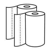 Disposable paper towel line art icon for apps and websites vector