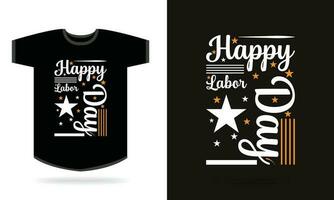 Typography labor day positive thinking dad mom missing sunset t-shirt design vector