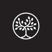 armonía de naturaleza, circular líneas árbol logo. el minimalista representación de el árbol enfatiza sus elegancia y resiliencia, haciendo eso un Perfecto elección para Respetuoso del medio ambiente negocios vector