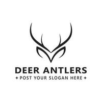 Elegant Antlered Symbol. The logo it presents an elegant and sharp illustration of deer antlers, evoking a sense of grace and power. vector