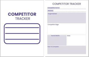 Competitor Tracker Log Book vector