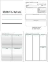 Camping Journal . vector