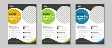 Colorful corporate and business flyer collection, corporate poster, flyer bundle, mega set brochure, annual report, proposal, leaflet, company profile, marketing poster and a4 layout with mockup vector