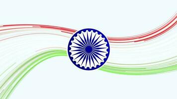 India Flag with modren india flag colors with elements on black background Free video