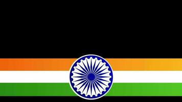 India Flag with modren india flag colors with elements on black background Free video