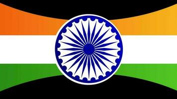 Índia bandeira com Modren Índia bandeira cores com elementos em Preto fundo livre vídeo video