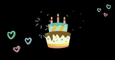 happy birthday animation video