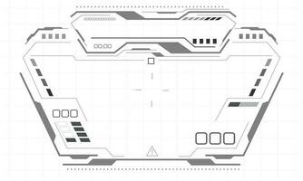 hud ciencia ficción interfaz pantalla monocromo ver diseño virtual realidad futurista tecnología monitor vector