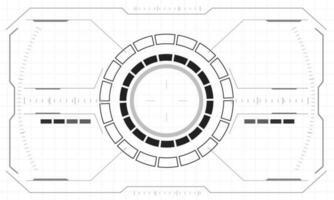 HUD sci-fi interface screen monochrome view design virtual reality futuristic technology display vector