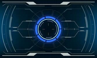 HUD sci-fi interface screen view design virtual reality futuristic technology display vector