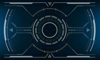 HUD sci-fi interface screen view blue design virtual reality futuristic technology display vector