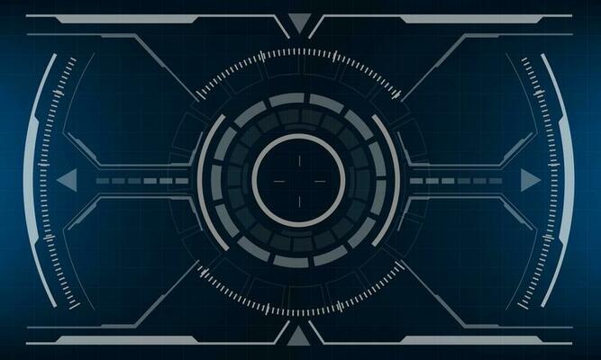 HUD sci-fi interface screen view blue design virtual reality futuristic technology display vector