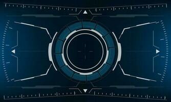 HUD sci-fi interface screen view blue design virtual reality futuristic technology display vector