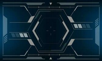 HUD sci-fi interface screen view design virtual reality futuristic technology display vector