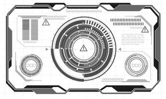 HUD sci-fi interface screen monochrome view design virtual reality futuristic technology display vector