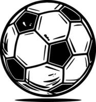 Football - Black and White Isolated Icon - Vector illustration