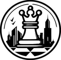 Chess, Black and White Vector illustration