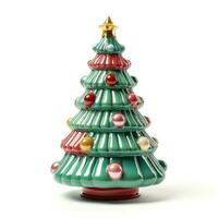 nostálgico Navidad árbol Clásico juguete ornamento aislado en blanco antecedentes foto