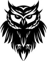 Owl - Black and White Isolated Icon - Vector illustration