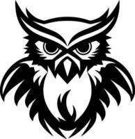 Owl - Black and White Isolated Icon - Vector illustration