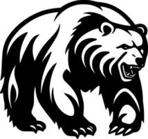 Bear - Black and White Isolated Icon - Vector illustration