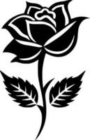 Flower, Black and White Vector illustration