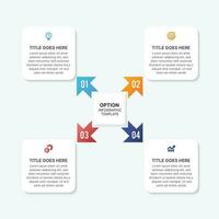 SWOT Analysis, Quarterly Timeline Infographic Template Design vector