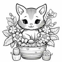 Kawaii Coloring Page photo