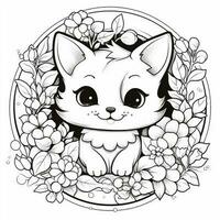 Kawaii Coloring Page photo