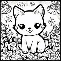 Kawaii Coloring Page photo