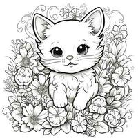 Kawaii Coloring Page photo