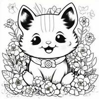 Kawaii Coloring Page photo