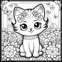 Kawaii Coloring Page photo