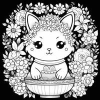 Kawaii Coloring Page photo