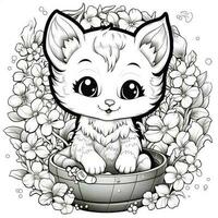 Kawaii Coloring Page photo