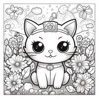 Kawaii Coloring Page photo