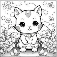 Kawaii Coloring Page photo