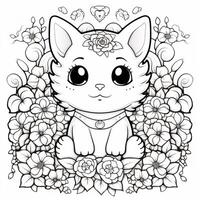 Kawaii Coloring Page photo