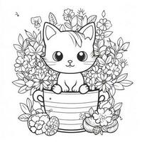 Kawaii Coloring Page photo