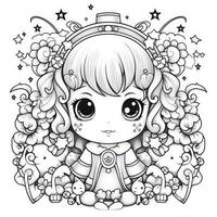 Kawaii Coloring Page photo