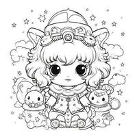 Kawaii Coloring Page photo