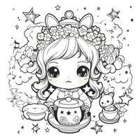 Kawaii Coloring Page photo